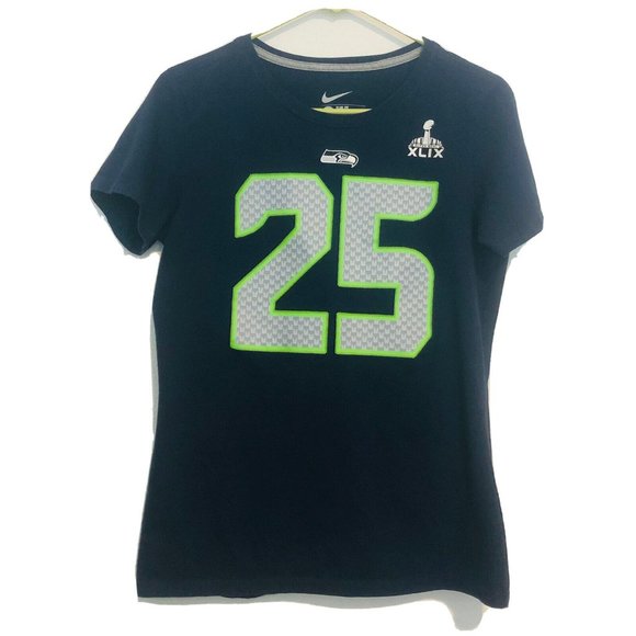 Super Bowl XLIX Seattle Seakhawks Nike Shirt #25 Richard Sherman Slim Large - Picture 1 of 12